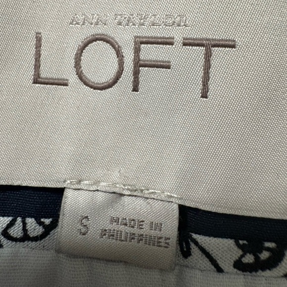 LOFT Navy Anorak Utility Jacket with Hood, Drawstring Waist, Pockets, Zip Pocket - Picture 6 of 14